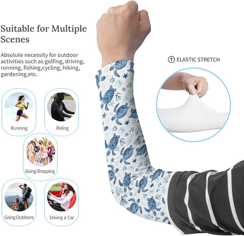 QiErDesign Marble Sports Compression Arm Sleeves for Men & Women - Youth Arm Sleeve Baseball Volleyball Sleeves & Basketball Sleeve - Image 2